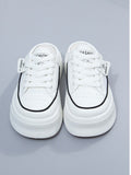 Mesh Breathable Casual Half-sole White Shoes