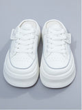 Mesh Breathable Casual Half-sole White Shoes